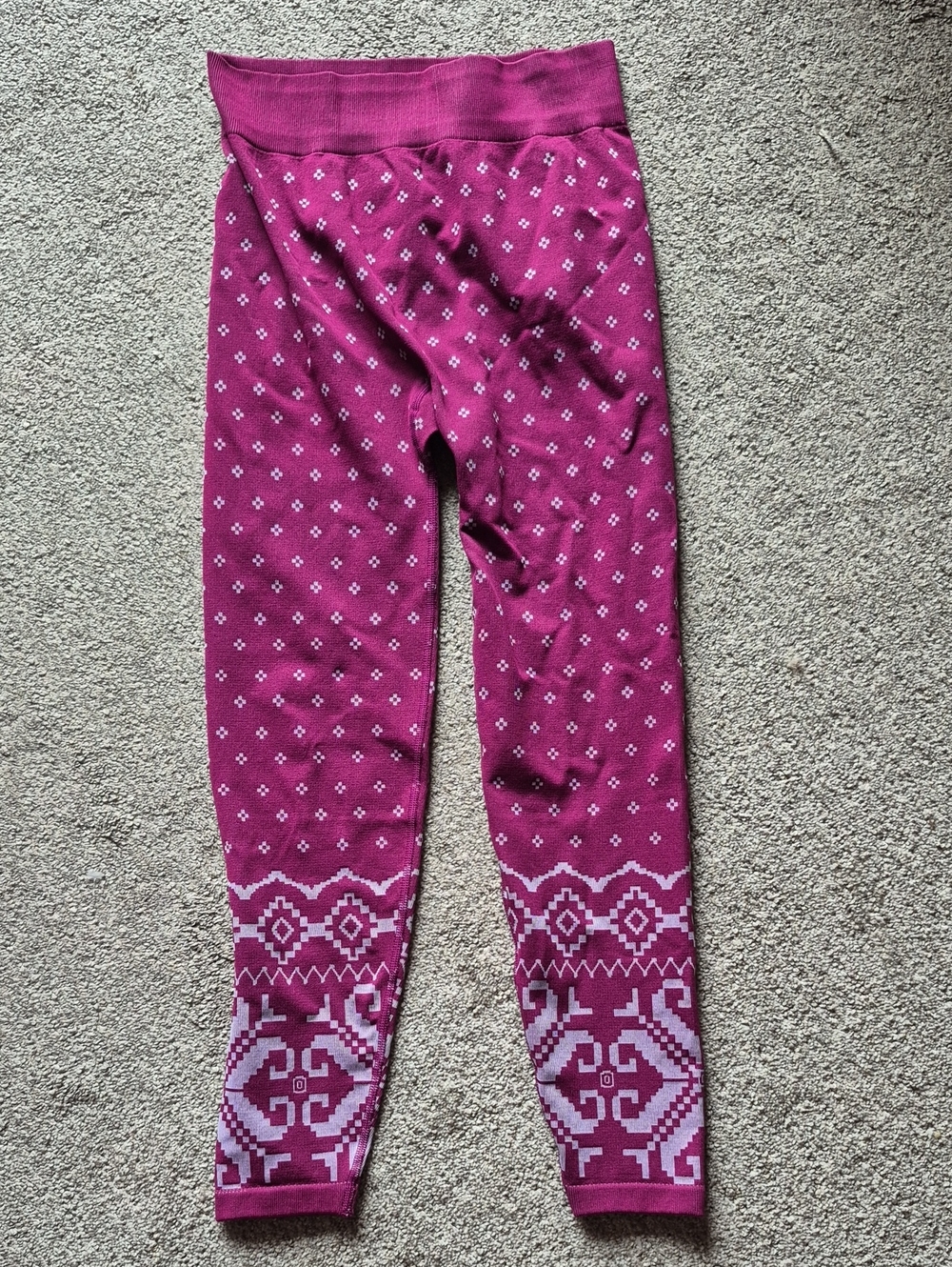 Sweaty Betty Magenta Patterned Knit Joggers
